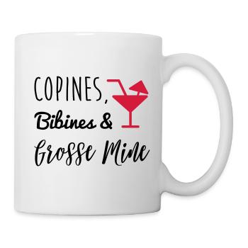 Copines, bibines, connassess, apéro, alcool - Mug blanc - blanc - Droite