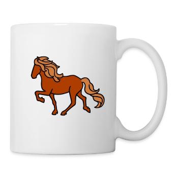 Islandpferd, Fuchs, heller - Tasse - Weiß - Rechts