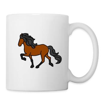 Icelandic horse, browner, lighter - Mug - white - Right