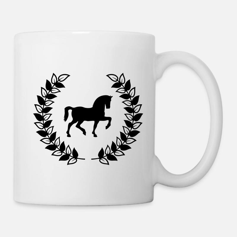 Kranz Pferd - Tasse - Weiß
