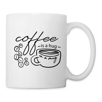 PiexSu - Coffee is a hug in a mug - Tasse - Weiß - Rechts
