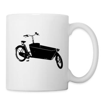 vélo cargo - Mug blanc - blanc - Droite