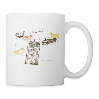 prehistoric police box - Mug - white - Right