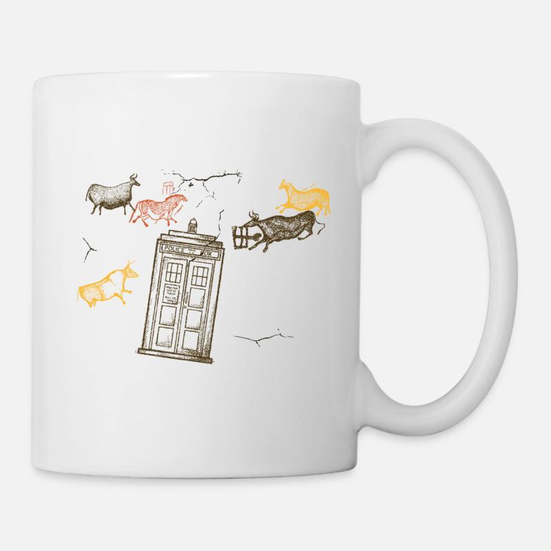 prehistoric police box - Mug - white