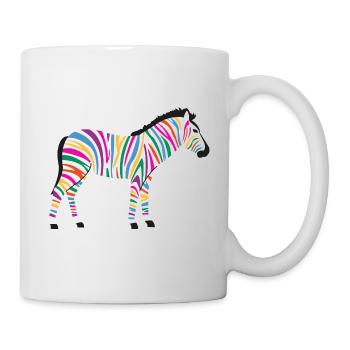 The colorful zebra - Mug - white - Right