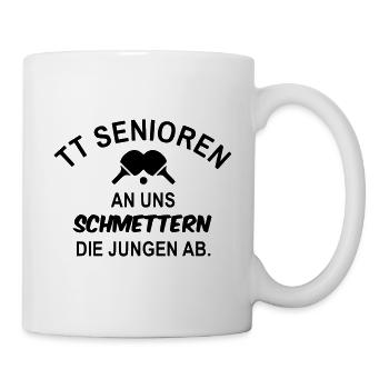 Tischtennis Senioren - Tasse - Weiß - Rechts