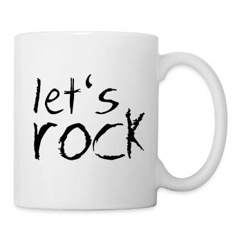 let's rock - rock 'n' roll music festival - Mug - white - Right
