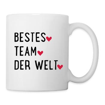Bestes Team der Welt - Tasse - Weiß - Rechts