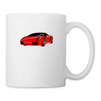 voiture de sport auto voiture amour - Mug blanc - blanc - Droite