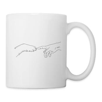 Die Schaffung von Hundepfote - Tasse - Weiß - Rechts