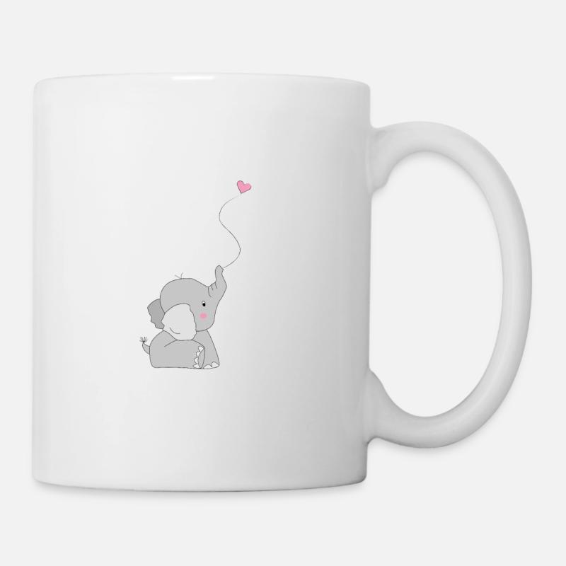 Eddi Elefant - Geschenk - Geschenkidee - Tasse - Weiß