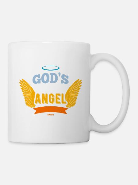petit ange dieu église jésus christ - Mug blanc - blanc