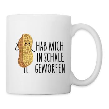 Lustige Erdnuss Sprüche - Tasse - Weiß - Rechts