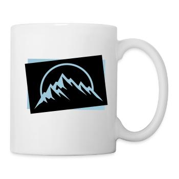 Montagnes symbole de la nature icône - Mug blanc - blanc - Droite