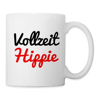 Vollzeit Hippie - Tasse - Weiß - Rechts