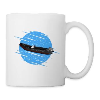 Inflatable boat motorboat - Mug - white - Right