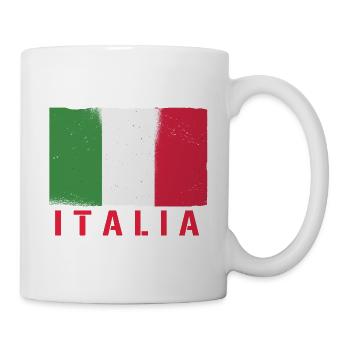 Italia Italy Flag Grunge - Mug - white - Right