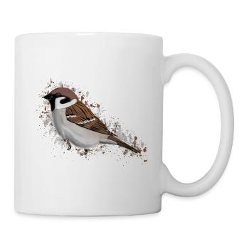 Feldsperling Oiseau Oiseau Oiseau Observateur - Mug blanc - blanc - Droite