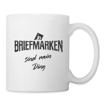 Philatelie - Tasse - Weiß - Rechts