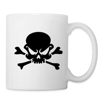 Totenkopf - Tasse - Weiß - Rechts