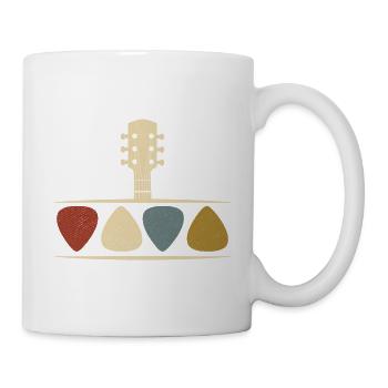 Vintage Guitar Pick Guitarist Gift - Mug - white - Right