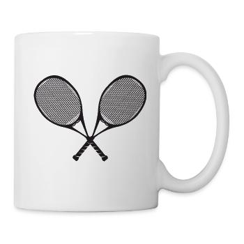 Tennis Rackets Cross - Tasse - Weiß - Rechts