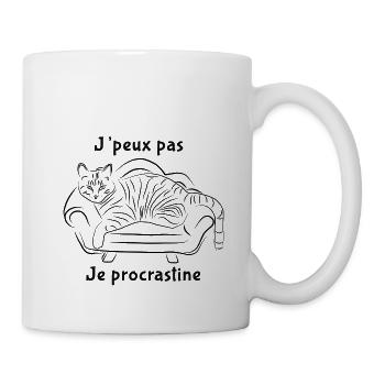 J PEUX PAS JE PROCRASTINE - Mug blanc - blanc - Droite