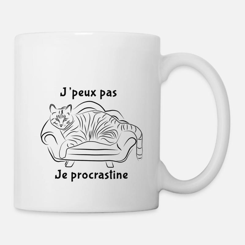 J PEUX PAS JE PROCRASTINE - Mug blanc - blanc