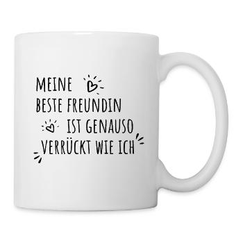 Beste Freundin Geschenke Mädchen Zwillinge BFF - Tasse - Weiß - Rechts