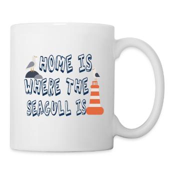 Zuhause ist, wo die Möwe ist - Tasse - Weiß - Rechts