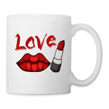 Liebeslippenstift Verführerische oder charmante Da - Tasse - Weiß - Rechts