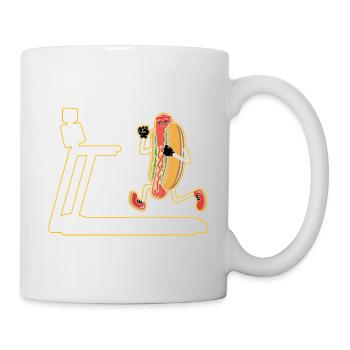 Hot Dog Headband Lauband Fitness Runner Running - Mug blanc - blanc - Droite
