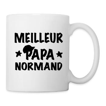 Meilleur papa normand - Mug blanc - blanc - Droite