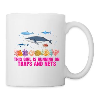 Girl Net Boat Marine Biologist Biology Ocean - Mug - white - Right