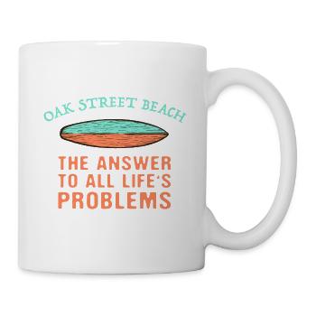 Oak Street Beach Answer To All Life's Problems - Mug - white - Right