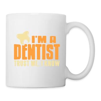 Je suis un dentiste Faites-moi confiance, je connais le thé de dentiste cool - Mug blanc - blanc - Droite