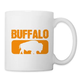 Von Buffalos abgelenkt Lenker Wrestler Geschenk - Tasse - Weiß - Rechts