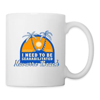 I Need To Be Seahabilitated Navarre Beach Summer - Tasse - Weiß - Rechts