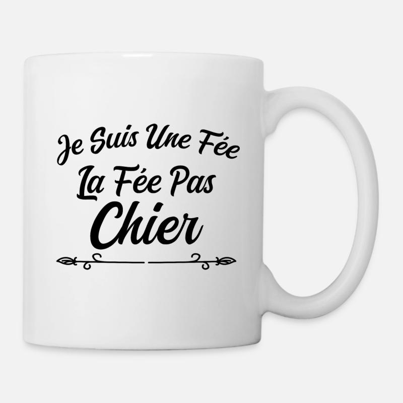 Fait Pas Chier Humour Fée Femme - Mug blanc - blanc
