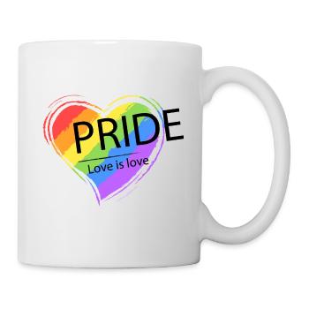 LGBT Rainbow Gay Pride Homo Lesbian Gay - Mug - white - Right