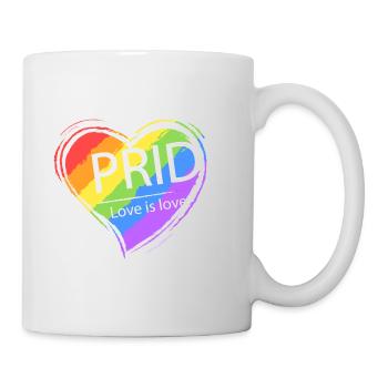 LGBT Rainbow Gay Pride Homo Lesbian Gay - Mug - white - Right