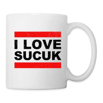 I Love Sucuk Turkish Sausage Garlic Delicious Food - Mug - white - Right