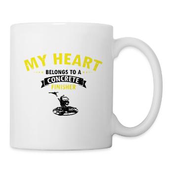 Concrete builder design for construction workers and construction site - Mug - white - Right