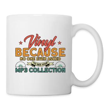 Collection de disques Vinyle - Mug blanc - blanc - Droite