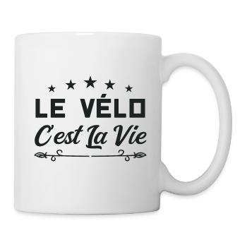 Le vélo c'est la vie - Mug blanc - blanc - Droite