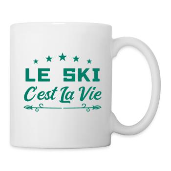 Le ski c est la vie - Mug blanc - blanc - Droite