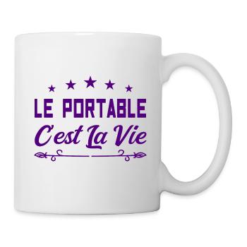Le portable c est la vie - Mug blanc - blanc - Droite