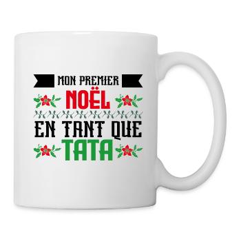 Le premier Noël en tant que tata - Mug blanc - blanc - Droite