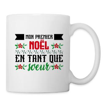 Le premier Noël en tant que sœur - Mug blanc - blanc - Droite