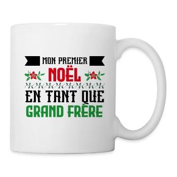 Le premier Noël en tant que grand frère - Mug blanc - blanc - Droite